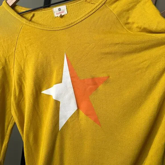 Anthropologie Sundry Texas Star Mustard Sweatshirt, size S - Picture 3 of 6